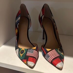 Colorful Patterned Women's Heels